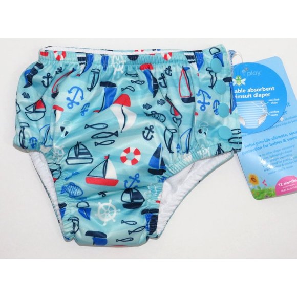 i play Reusable Absorbent Swimsuit Diaper 12 Months - Picture 1 of 8